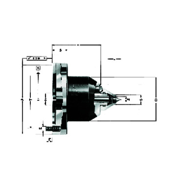 RÖHM Cuerpo base conductor delantero, ZA100 (sin punto de centrado, sin tuerca de fuerza) 313900