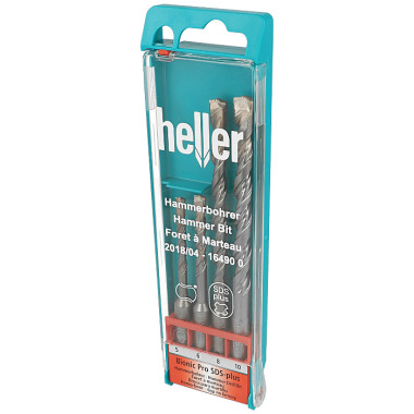 Heller Tools Bionic Pro SDS-plus Hammerbohrer,  Satz Ø 5/6/8/10 mm 16490