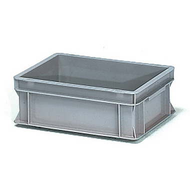 fetra Caja de plástico 400 x 300 x 145 mm gris, 2 asas de concha 1309