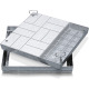 Zarges Tapa de pozo de acero galvanizado 450 x 450 mm 47030