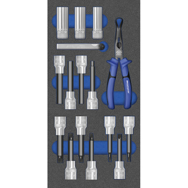 MATADOR MTS R: Tool Set for Spark Plugs 12,5(1/2), 16 pcs 1/3: 390x190mm 8164 1481