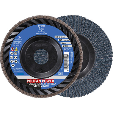 PFERD Arandelas de solapa PFERD POLIFAN PFC 125 Z 80 SG POWER TRIM STEELOX 67772128