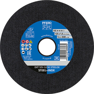 PFERD Discos de corte PFERD EHT 125-1.0 SG STEELOX (5) 69198297