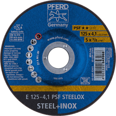 PFERD Disco abrasivo E 125-4,1 PSF STEELOX 69220531