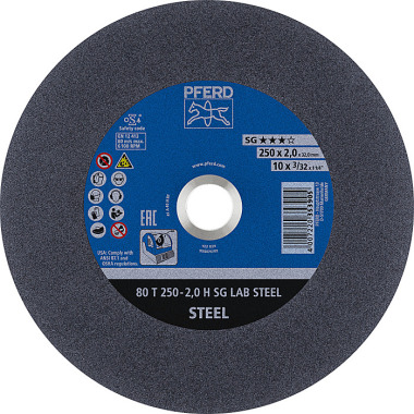 PFERD Disco de corte LABOR 80 T 250-2.0 H SG LAB STEEL/32.0 66300060