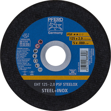 PFERD Disco de corte EHT 125-2.0 PSF STEELOX 69120850