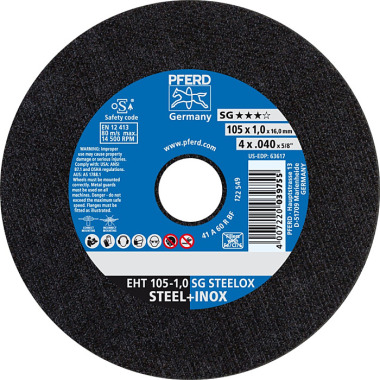 PFERD Disco de corte EHT 105-1.0 SG STEELOX/16.0 69121043