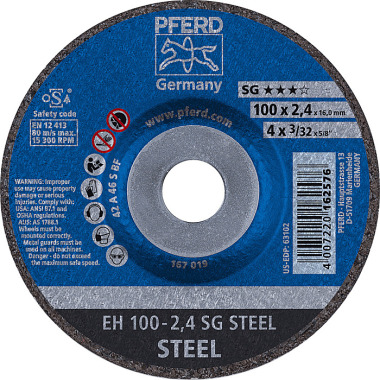 PFERD Disco de corte EH 100-2.4 ACERO SG/16.0 61339116