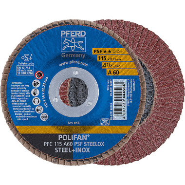 PFERD Arandela trampilla POLIFAN PFC 115 A 60 PSF STEELOX 67746115