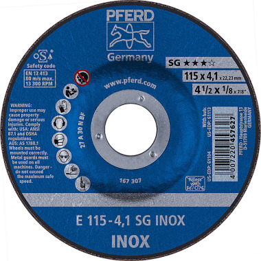 PFERD Disco abrasivo E 115-4.1 SG INOX 62211423