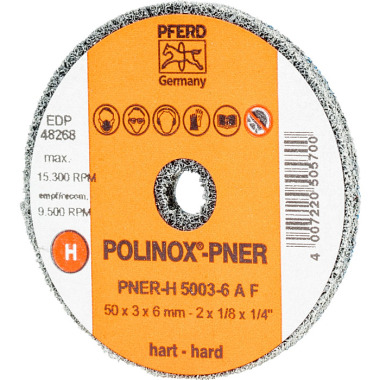 PFERD Muela abrasiva compacta POLINOX PNER-H 5003-6 AF 44691005