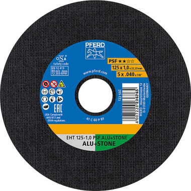 PFERD Disco de corte EHT 125-1.0 PSF ALU+PIEDRA 61819010