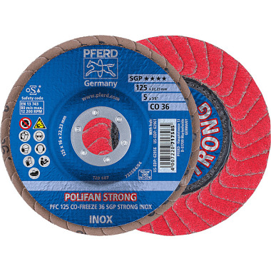 PFERD Disco de láminas POLIFAN PFC 125 CO-FREEZE 36 SGP STRONG INOX 67789025