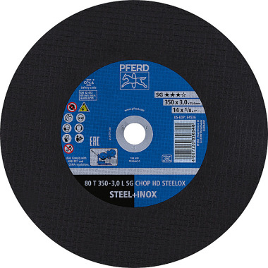 PFERD Disco de corte CHOPSAW HD 80 T 350-3.0 L SG CHOP HD STEELOX/25.4 66323582