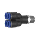 Riegler Distribuidor múltiple »Blue Series«, cuádruple, giratorio, R 1/8 a. Ø4mm 109789