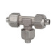 Riegler Conector en T, para manguera de 8/6 mm, SW1 14, SW2 10, ES 1.4404 110716