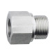 Riegler Reductor largo intercambiable, G 3/8 a., G 1/4 i., acero inoxidable 1.4571 112491