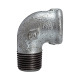 Riegler Codo 92, 90°, IG/AG, Rp/R 1 1/4, fundición maleable negra, galvanizado en caliente 112904