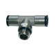 Riegler Conector roscado en T ”línea de valor” giratorio G1/4 a. MS niquelado Ø10 mm 116213