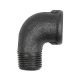 Riegler Codo 92, 90°, Rp 3/8 i., R 3/8 a., fundición maleable negra 133630