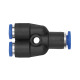 Riegler Conector en Y »Blue Series« mini, rojo, manguera Ø exterior 6/4 148886