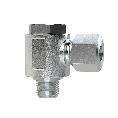 Riegler Racor en codo pivotante, G 1/8 a., tubo exterior Ø 4 158856