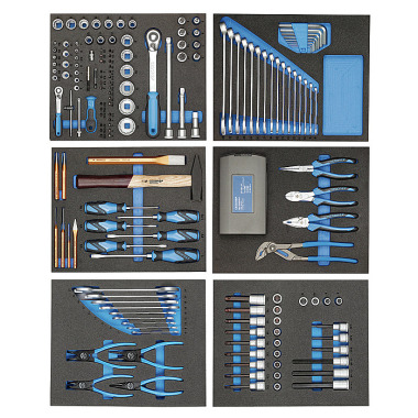 GEDORE Surtido de herramientas en módulos CT, 190 piezas TS-190
