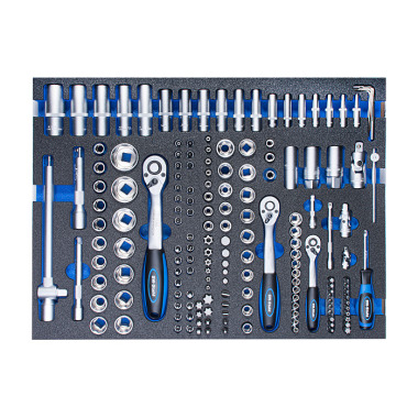 SW-Stahl Tool assortment, Sockets 1/4“, 3/8“, 1/2“, with ratchets, 171-piece Z3010-1