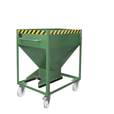 BAUER SR-D 375 silo contenedor, pintado, RAL 6011 verde Reseda 4437-11-0000-4