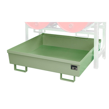 BAUER Estantería para bidones FRA-2, lacada, RAL 6011 verde reseda 4447-11-2000-4