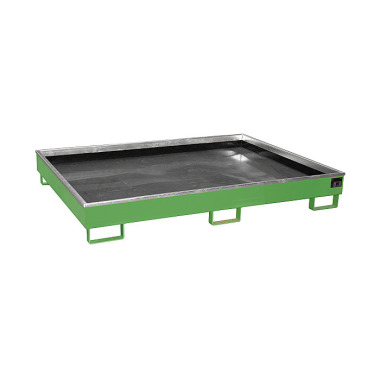 BAUER Bandeja con inserto de PE RW 1800 PE, lacada, RAL 6011 verde Reseda 4518-52-0000-4