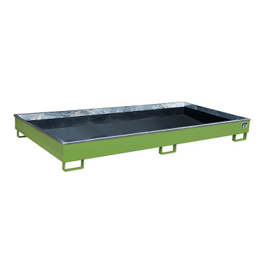 BAUER Bandeja con inserto de PE RW 2700-1 PE, lacado, RAL 6011 verde Reseda 4518-53-0000-4