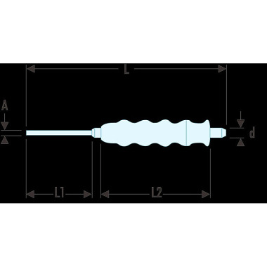 FACOM Koerner mit Handgriff Spitze 6 mm 255.G6