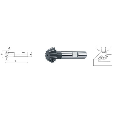 ELMAG Fresa angular HSS Co5 DIN 1835B 73707