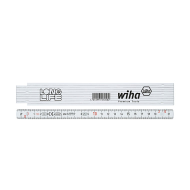 Wiha Metro plegable Longlife® de 2 m métrico, de 10 eslabones (27058) amarillo