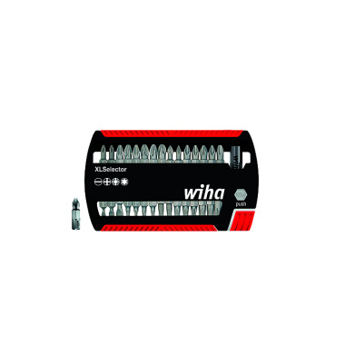 Wiha Juego de bits XLSelector Standard de 25 mm en surtido, de 31 unid. de 1/4 (29417)