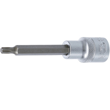 BGS Punta de vaso | longitud 100 mm | entrada 12,5 mm (1/2”) | perfil en T (para Torx) T30 4471