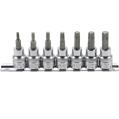 BGS Juego de llaves de vaso | 10 mm (3/8”) Drive | T-Star (para Torx) T15 - T50 | 7 pcs. 5108