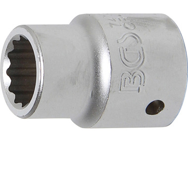 BGS Llave de vaso, 12 puntas | 20 mm (3/4”) Drive | 19 mm 7419