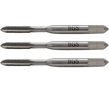 BGS Juego de machos de roscar Enchufe. Macho de Roscar de Fondo | HSS-G | M3 x 0.5 mm | 3 pzs. 920