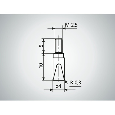 Mahr Plaquita de corte 905 H, reforzada con metal duro 4360141