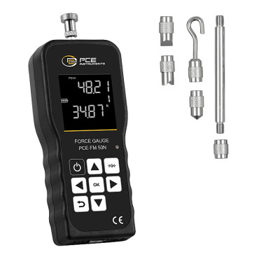 PCE-FM 50N force gauge up to 50 N | Resolution 0.01N | various measuring adapters | USB interface