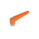 Ganter Palancas de apriete ajustables, Zamac, casquillo de acero inoxidable GN 101.1-14-M5-OS