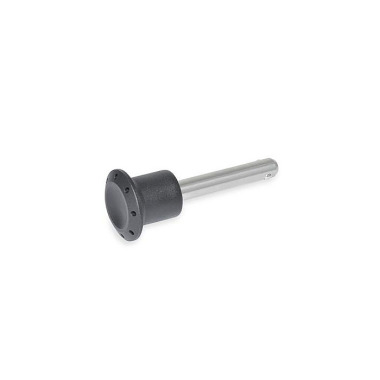 Ganter Pasadores de fijación, acero inoxidable, con bloqueo axial (retenedor de bolas) GN 124.2-10-25