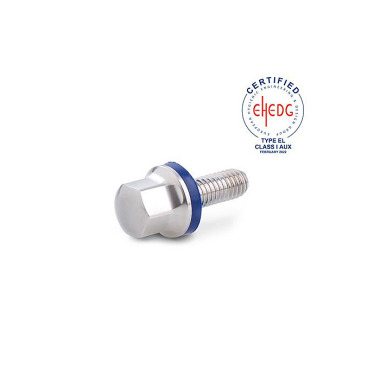 Ganter Tornillos, acero inoxidable, diseño higiénico GN 1580-M10-50-MT-H