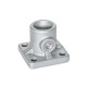 Ganter Brida de conexión con placa base, aluminio, con espárrago roscado GN 162.8-B10-3-BL