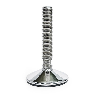 Ganter Pies de nivelación, acero inoxidable AISI 316L, conforme con FDA GN 18-100-M24-125-C3-T