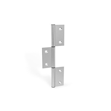 Ganter Bisagras, para perfiles/paneles de aluminio, tres partes, hojas externas alargadas en vertical GN 2295-86-245-I-C-EL