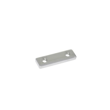 Ganter Placas, acero inoxidable, con orificios roscados, para bisagras GN 2372-NI-30-MT