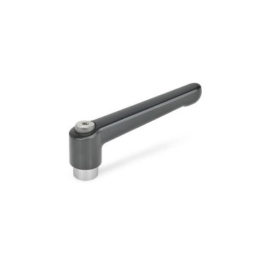 Ganter Palancas de apriete ajustables, Zamac, casquillo de acero inoxidable GN 300.1-108-M12-SZ